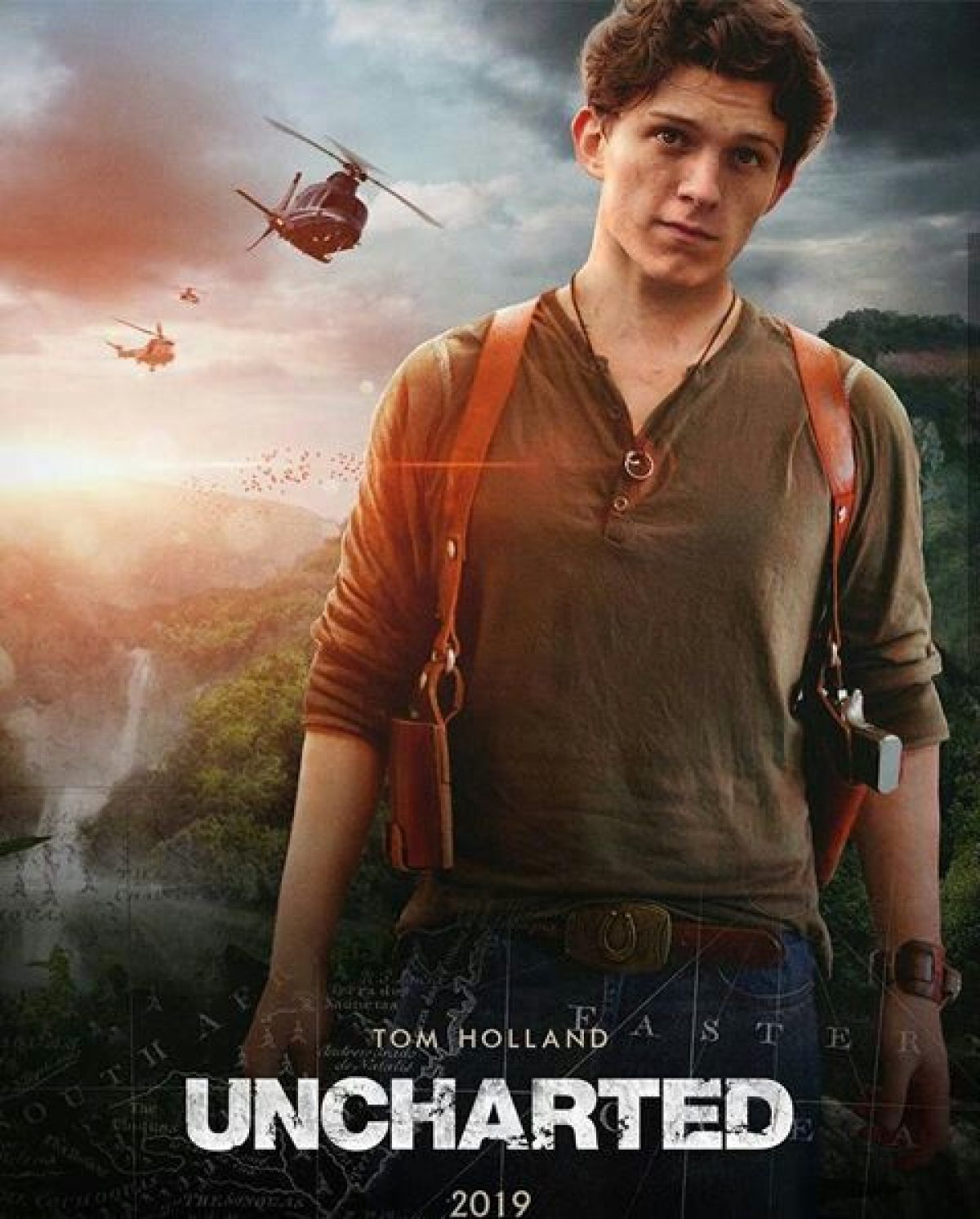 uncharted tom holland poster