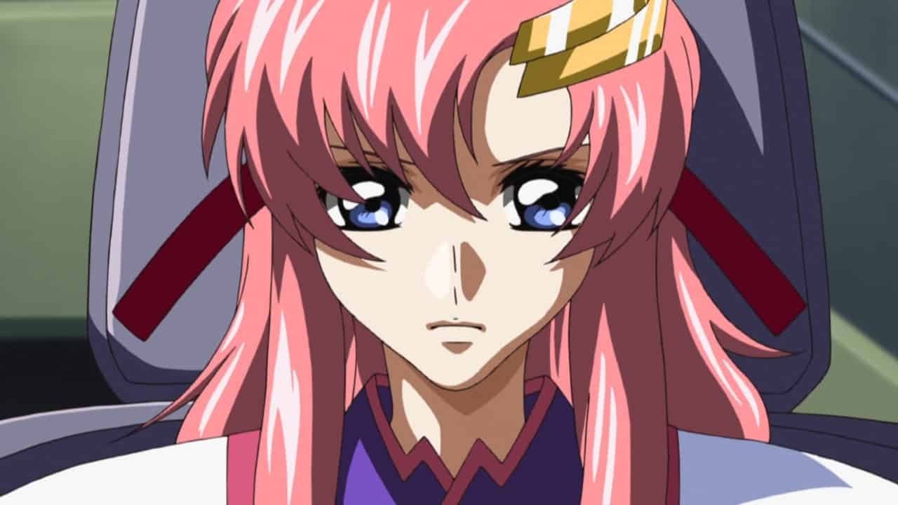 pink hair anime girl Lacus Clyne 
