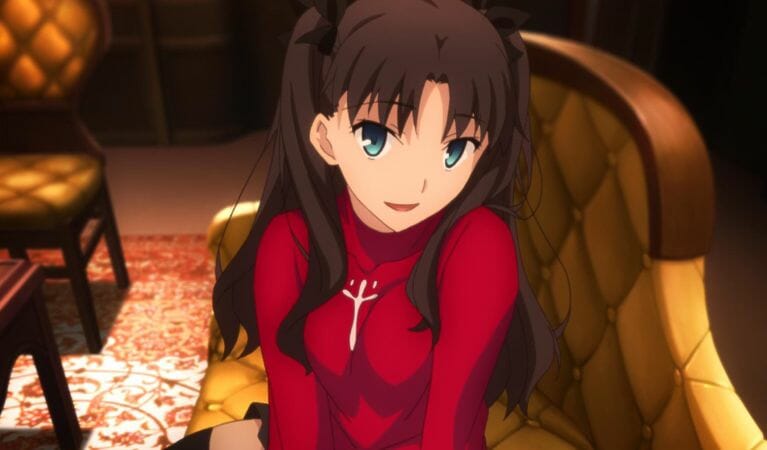 black hair anime girl Tousaka Rin