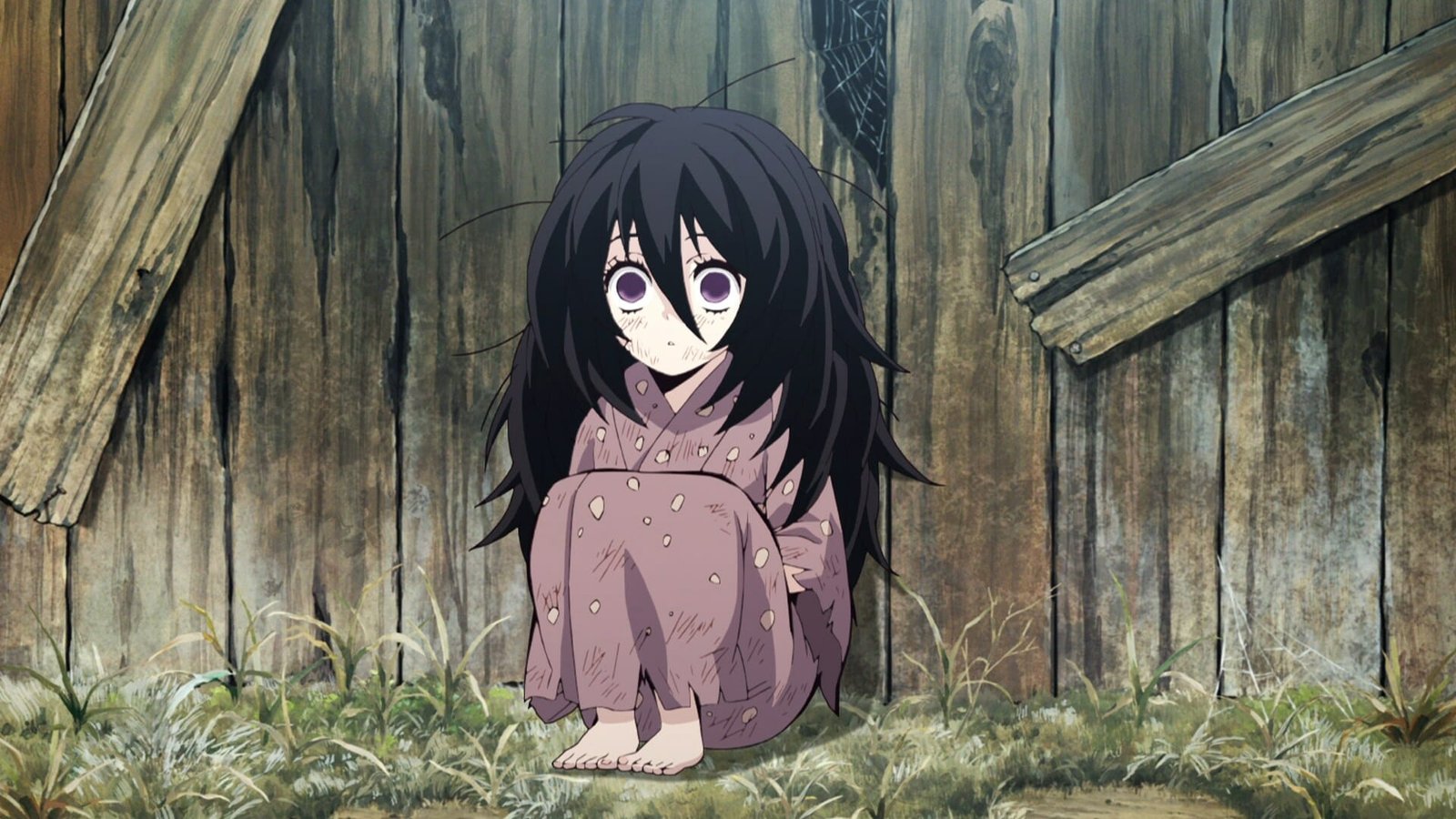 black hair anime girl Tsuyuri Kanao