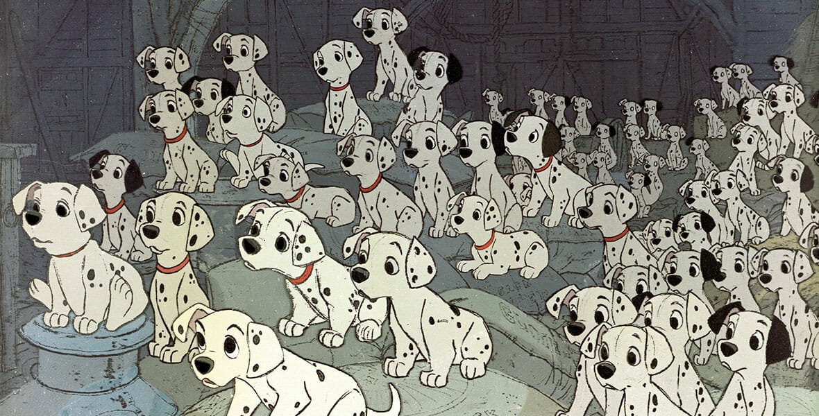 Famous cartoon dogs : 101 Dalmatians