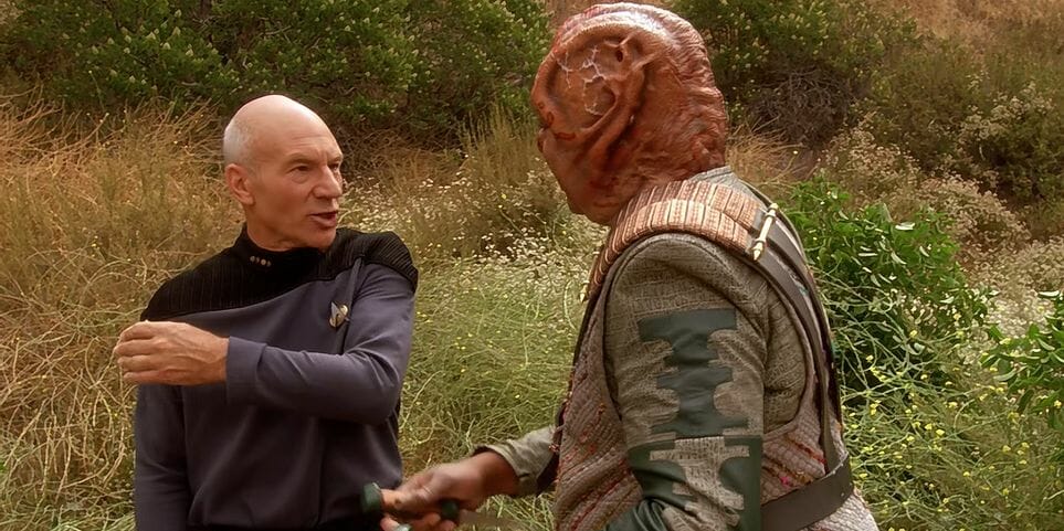 Best star trek tng episodes: Darmok (Season 5 Episode 2)