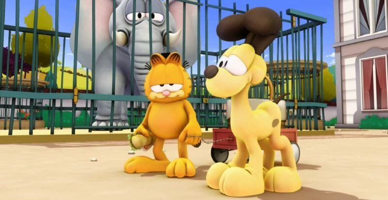 Famous cartoon dogs : Garfield