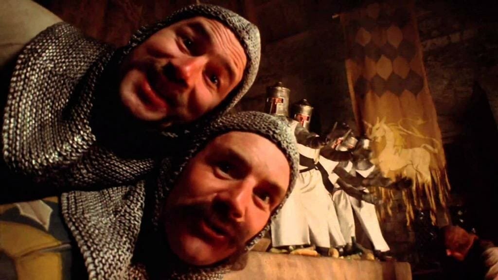 “We dine well here in Camelot. We eat ham and jam and spam a lot.” – Knights of Camelot