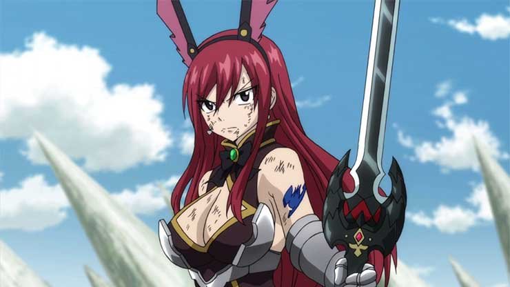 The strongest female anime characters: Erza Scarlet (Anime: Fairy Tail)